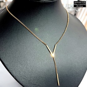 Цепочка мед.сталь24К 10252 (45+5см.)